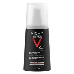 Homme 24 HR Ultra Refreshing Deodorant Spray 100ml - Vichy