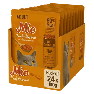 ميو طعام للقطط البالغة بنكهة الدجاج - 24 قطعة