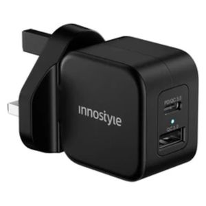 شاحن جداري انوستايل MiniGo Pro III - بقدرة 20 واط - منفذان للشحن السريع PD - اسود