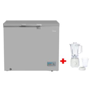  مجمدة افقية ميديا - 11 قدم - MDRC273FZG43 - سلفر +  خلاط ميديا - BL2516AG - 500 واط - ابيض 