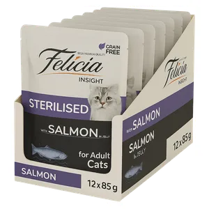 Felicia Salmon Sterilized Cat Food - 12 Piece