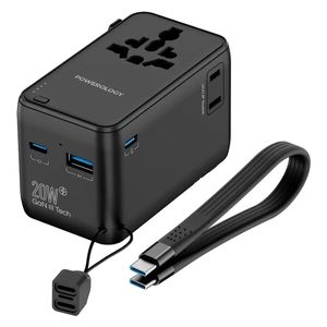 Powerology PWCUQC054BK - Power bank - 4000mAh - Fast Charging 20W - Black