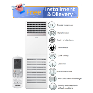  Samsung AC060TNPPEH/IQ - 5 Ton - Floor Standing Split - White - Inverter + Free Installation 