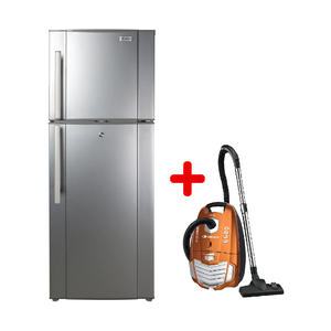 Denka RD-410UDLS - 14ft - Conventional Refrigerator - Light Silver + Denka HA-6600BVCNG - 2000W - Bag Vacuum Cleaner
