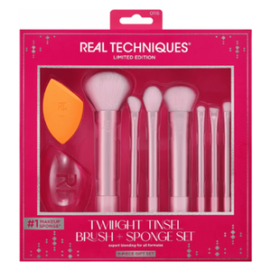  Twilight Tinsel Brush+ Sponge Set 9 Psc-Real Techniques 