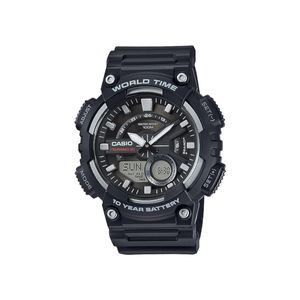  Casio Watch AEQ-110W-1AVDF For Men - Analog Display, Resin Band - Black 