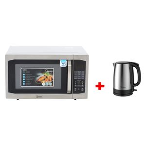  Midea EG142A5L - 42L - Grill Type Microwave - Silver + Midea MK-17S32A - Kettle - 1.7 L - 2200W Watt - Stainless Steel 