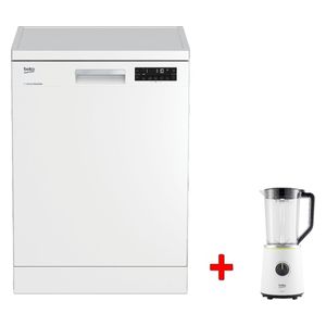  غسالة صحون بيكو - 15 سيت - DFN28424W - ابيض + خلاط بيكو - TBN7400W - 400 واط - ابيض 