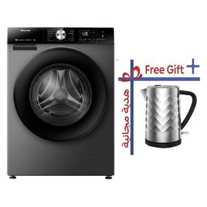 Hisense WF3S9043BT - 9Kg - 1400RPM - Front Loading Washing Machine - Gray + Hisense H17KSSS2 Kettle - 1.7 L - Removable filter - Silver