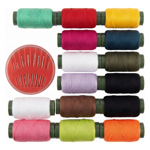  SRZ Cactus Complete Sewing Kit - 15 Spools - 8 Needles - Multi Color 