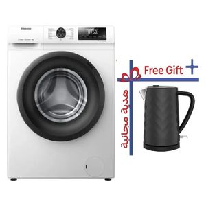  Hisense WFQP8012JW/S - 8Kg - 1200RPM - Front Loading Washing Machine - White + Hisense H17KSSS2 Kettle - 1.7 L - Removable filter - Silver 