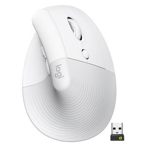  Logitech Lift Vertical 910-006475 - Wireless Mouse - 57° Ergonomic Design - Pale Grey 