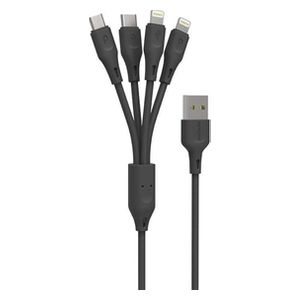 Porodo PD-41LLCM-BK - Cable 4 in 1 - 1.2 m