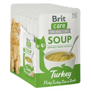 Brit Care For Adult Cats Soup Turkey - 15 Pieces