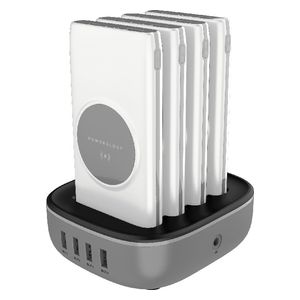شاحن محمول لاسلكي 4 في 1 باورولوجي - PPBCHA1041-WH - 10000mah - ابيض