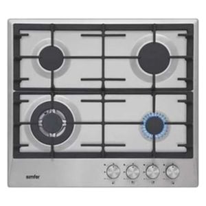  طباخ داخلي غازي سمفر - H6401VGRM - سلفر- 4 مشاعل 