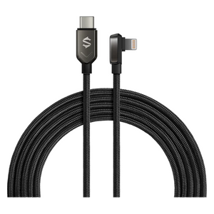 Black Shark Right-angle - Cable Lightning to USB-C - 1.8 m - Black