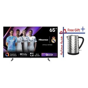 Hisense 65 -Inch Q6GN Series - Smart - 4K - QLED - 60 Hz + Hisense H17KSSS2 Kettle - 1.7 L - Removable filter - Silver