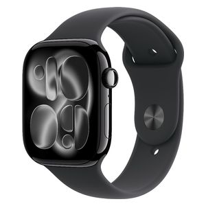 Apple Watch Series 11 46mm GPS Jet Black Aluminum - Sport Band Black - M/L