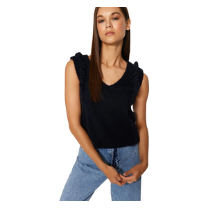 ترينديول ميلا بلوزة بدون اكمام - اسود