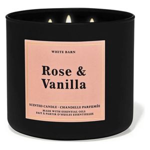 باث اند بودي وركس شمعة بثلاثة فتائل برائحة الورد والفانيليا 411 غم