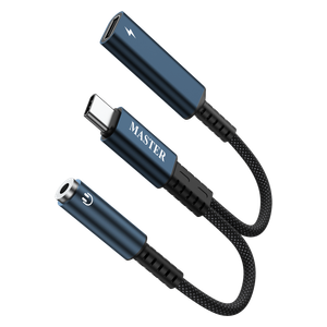  Master 2-in-1 USB-C to Aux - Audio Adapter 60W - Black 