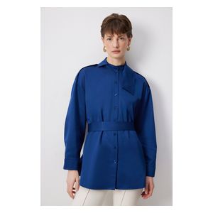 قميص مريح مع دبابيس - Navy Blue / S