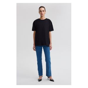 HALF SLEEVE BASIC T-SHIRT - Black / S