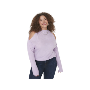 Trendyol Curve Cut Out Detailed Knit Sweater - Lilac