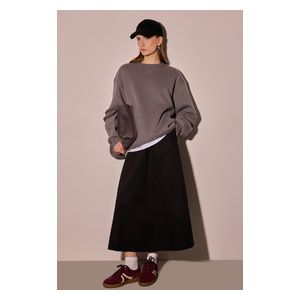 سويت شيرت واسع - رمادي / L/XL