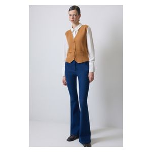صدرية صوفية بدون خياطة - لون كحلي / L/XL