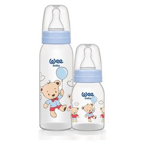  طقم زجاجتين سيليكون للأطفال 0-6 أشهر من وي بيبي - رضاعة طبيعية بدون تسرب 