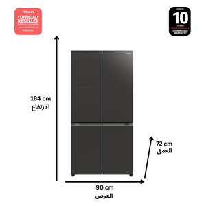  Hitachi R-WB720VUQ0-GMG - 26 Ft - French Door Refrigerator - Gray 