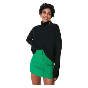 Trendyolmilla Women’s High Collar Sweater - Black