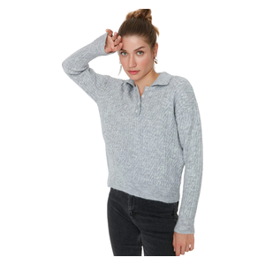 بلوزة نسائية واسعة ترينديول ميلا - رمادي