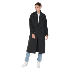 Trendyolmilla Women’s Wide Cut Long Coat - Black