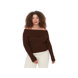 Trendyol Curve Women's Blouse Long Sleeve - Brown