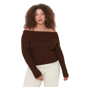 Trendyol Curve Women's Blouse Long Sleeve - Brown