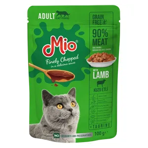 ميو طعام للقطط بنكهة لحم الضأن - 100 غم