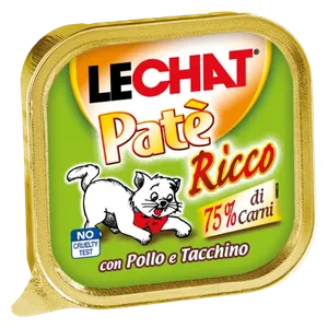 ليشات طعام قطط بنكهة الدجاج والديك الرومي - 100 غم