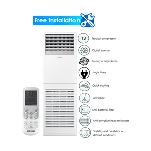  Samsung AC048TNPPEH/IQ - 4 Ton - Floor Standing Split - White - Inverter + Free Installation 