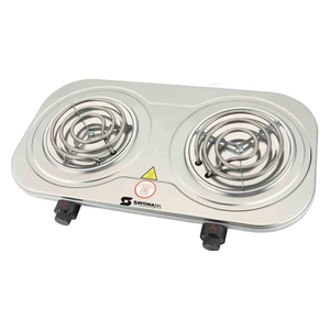 Sayona SHP-4246 - 2 Burner - Electric Cooker - Silver