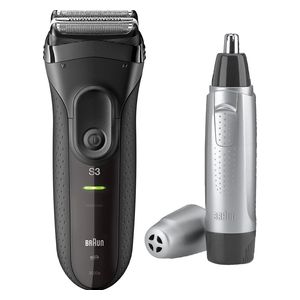  سيريس 3 بروسكن ماكينة حلاقة + ماكينة تشذيب شعر الانف والاذن - براون 