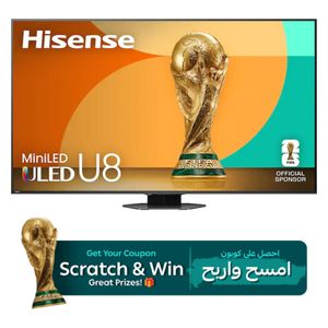  Hisense U8N - 75 Inch - Mini-LED - ULED - 4K - 144 Hz - VIDAA - Black 