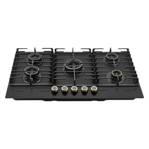  طباخ غازي دي ال سي مدمج - 5 شعلات - D-905GM-900 - زجاج أسود 