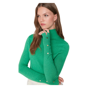 بلوزة نسائية قبة عالية ترينديول ميلا - اخضر