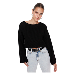 بلوزة نسائية اكمام عريضة ترينديول ميلا - اسود