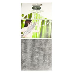  Bathjazz ليفة الأستحمام من الخيزران والفحم – ليفة الاستحمام – أبيض 