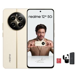 ريلمي 12 بلس 5G - دبل سيم - 512/12 كيكابايت +  سماعة داخل الاذن + شاحن وايرليس
