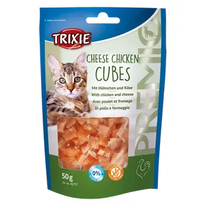 Trixie Premio Cheese Chicken Cubes Cat Snack - 50g